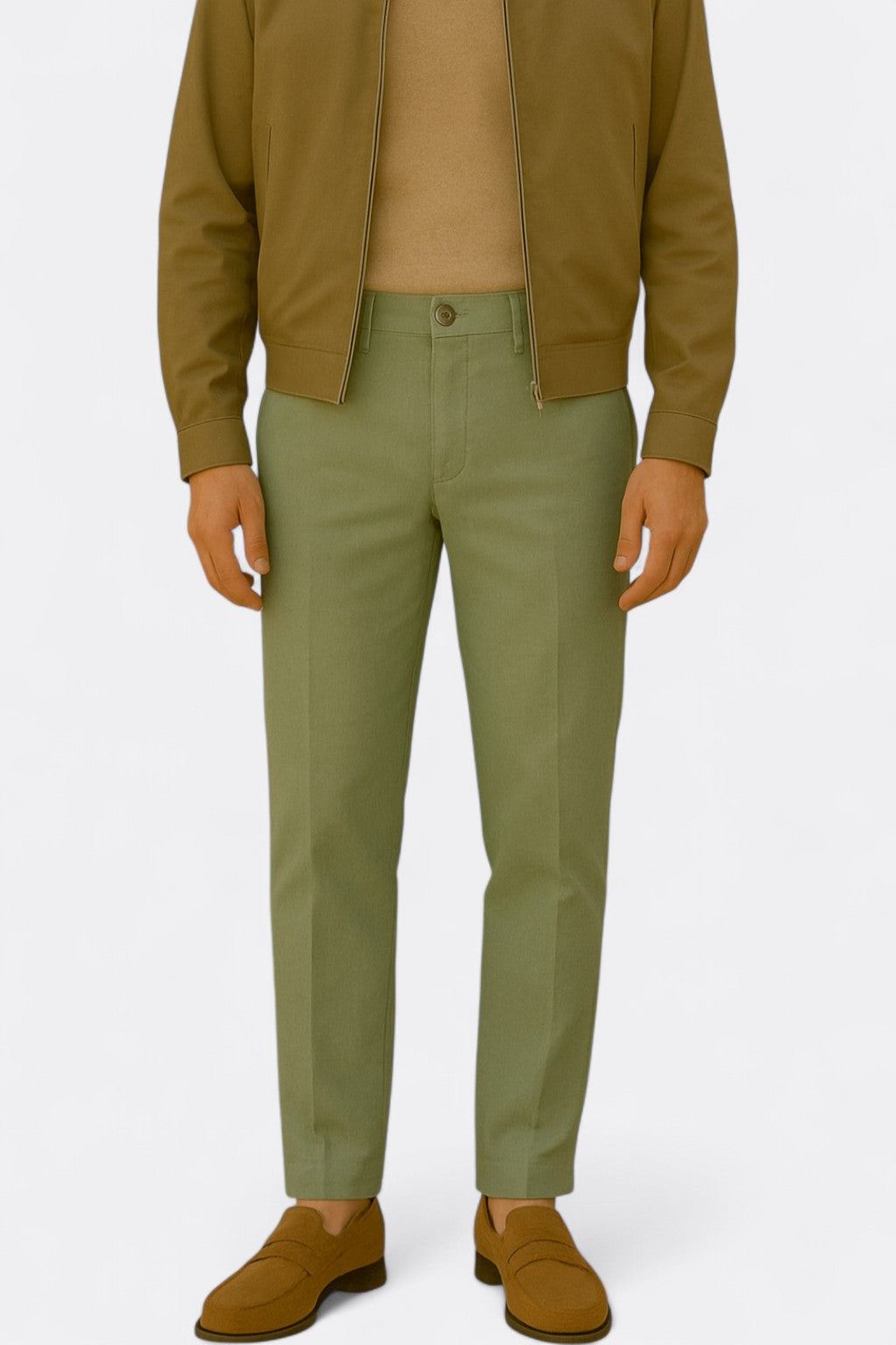 Heren Chino Met Rechte Pijpen & Steekzakken | Casual
