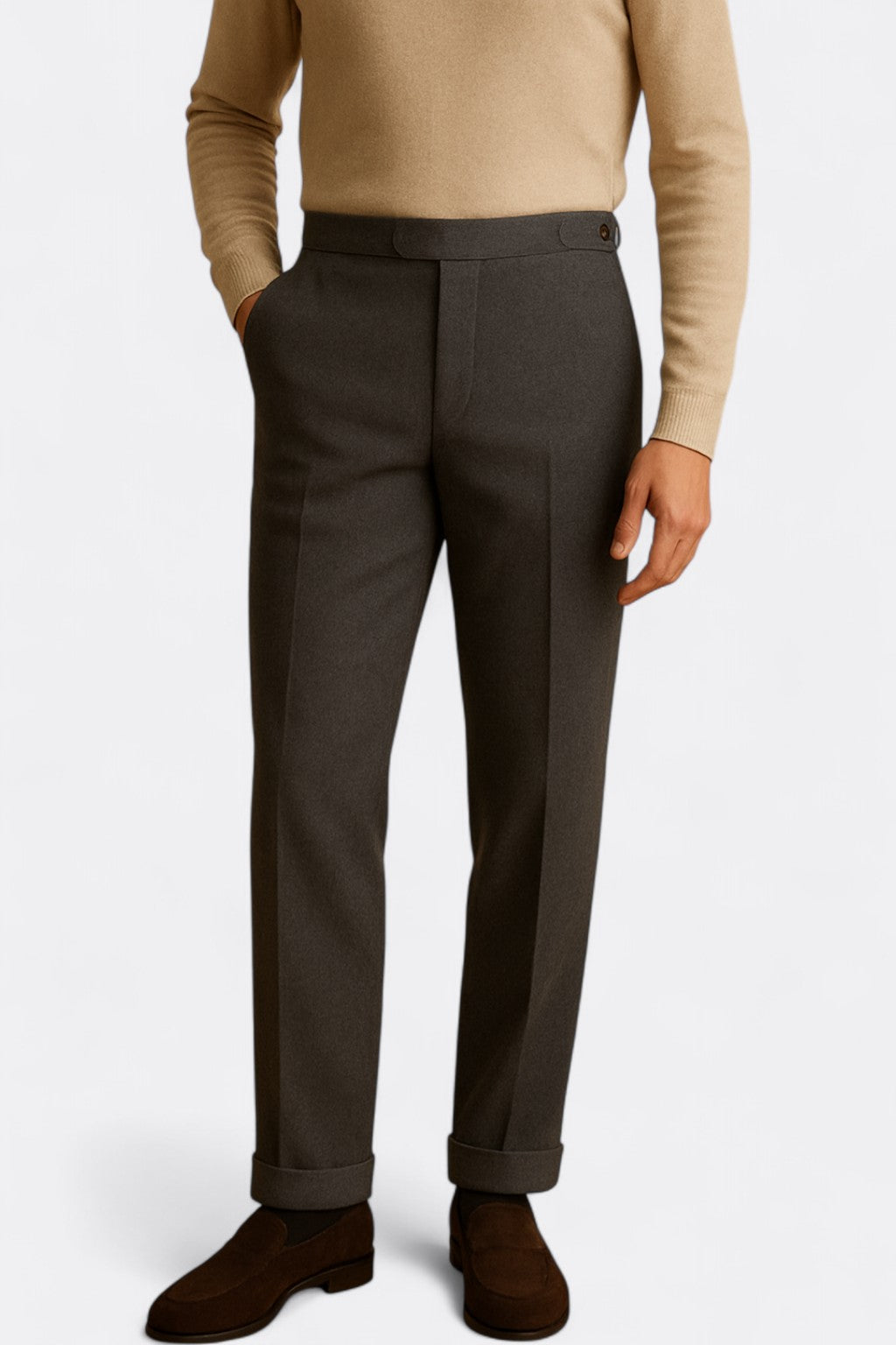 Heren Pantalon Met Omgeslagen Zoom & Rechte Pijpen | Formeel