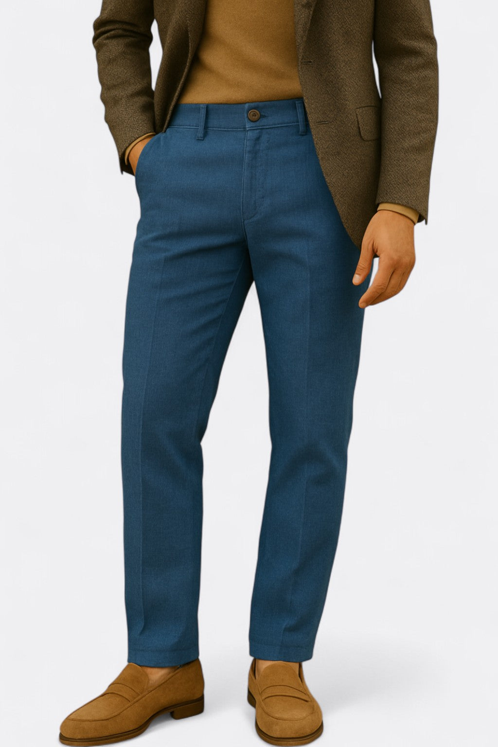 Heren Pantalon Met Slanke Pasvorm & Steekzakken | Elegant