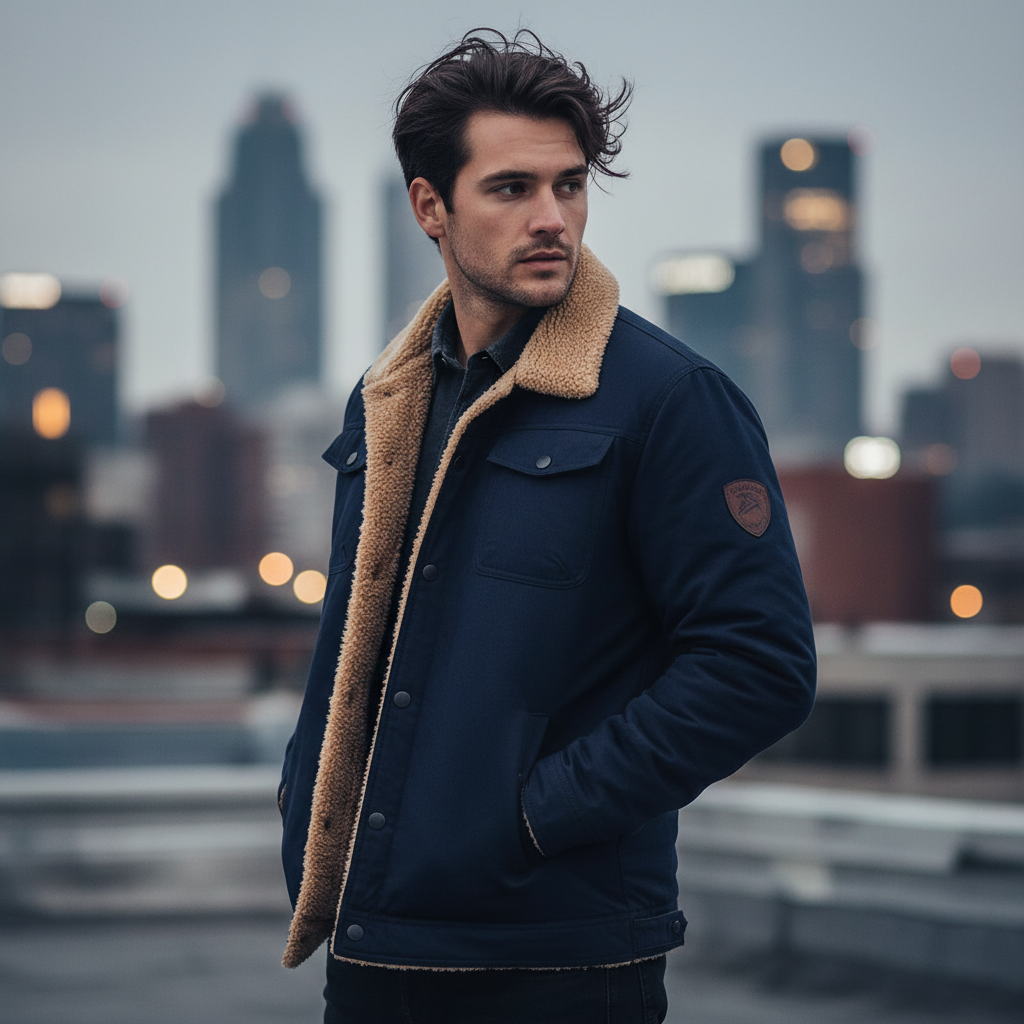 Dirk | Sherpa gevoerde truckerjas voor heren