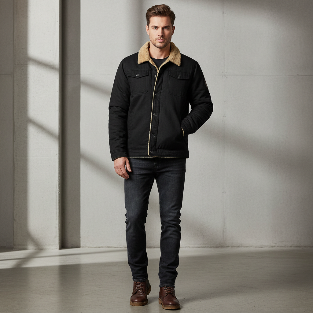 Dirk | Sherpa gevoerde truckerjas voor heren