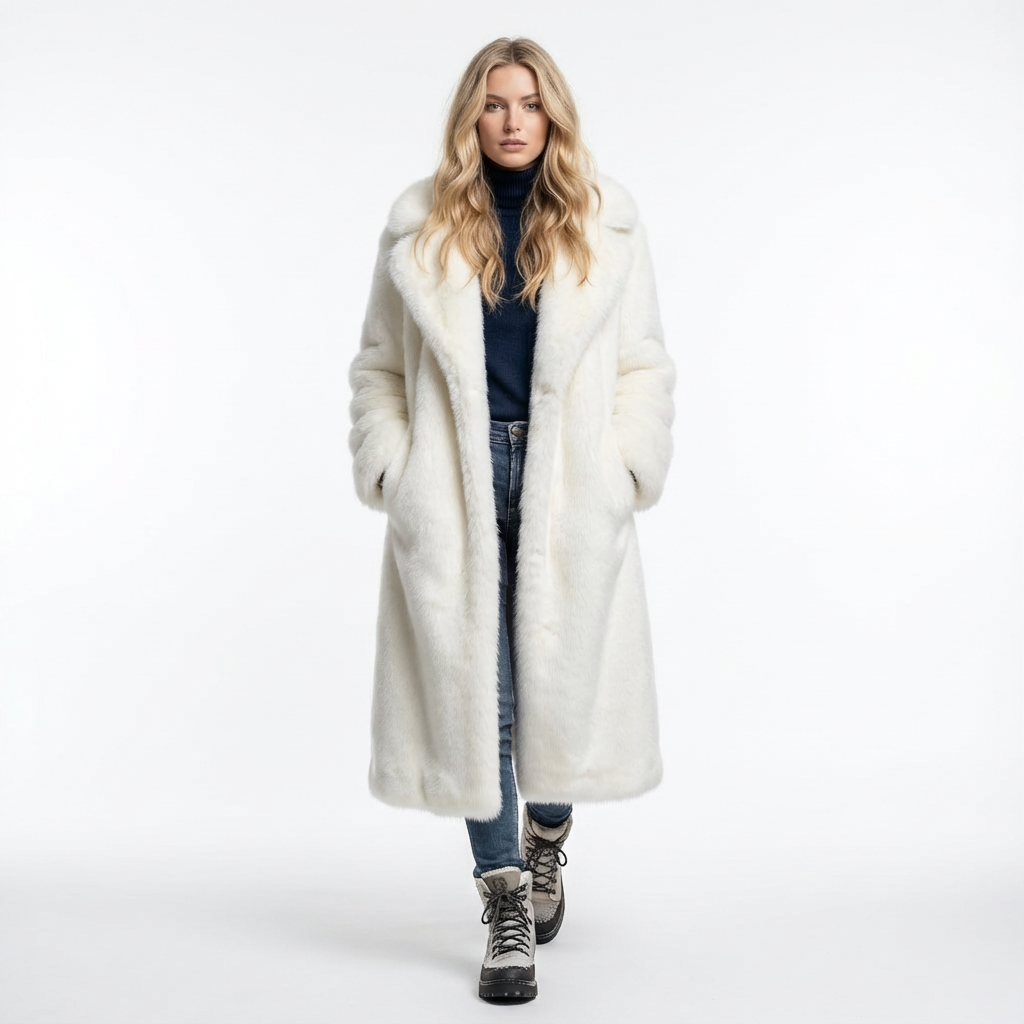 Eva | Lange faux-fur wintercoat